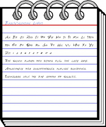 Base:Valentine Light Font