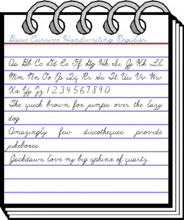 Basic Cursive Handwriting Regular Font