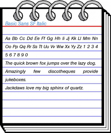 Basic Sans SF Italic Font