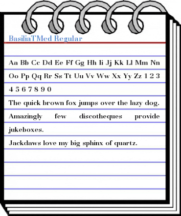 BasiliaTMed Regular Font