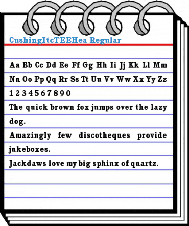 CushingItcTEEHea Font