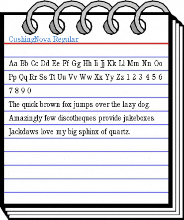 CushingNova Regular Font