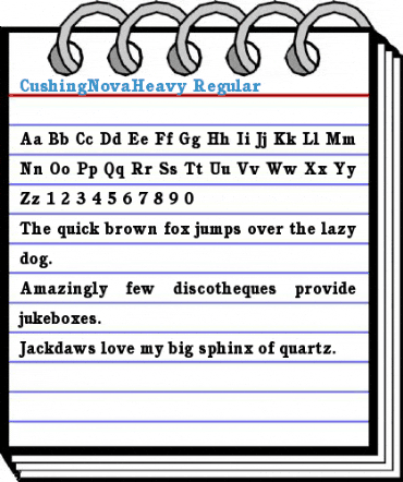 CushingNovaHeavy Regular Font
