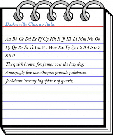 Baskerville Classico Italic Font