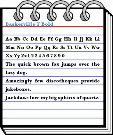 Baskerville T Bold Font