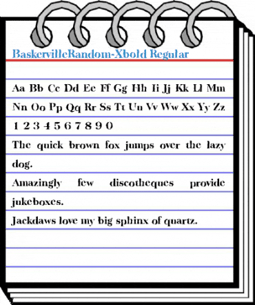 BaskervilleRandom-Xbold Regular Font