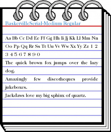 BaskervilleSerial-Medium Regular Font