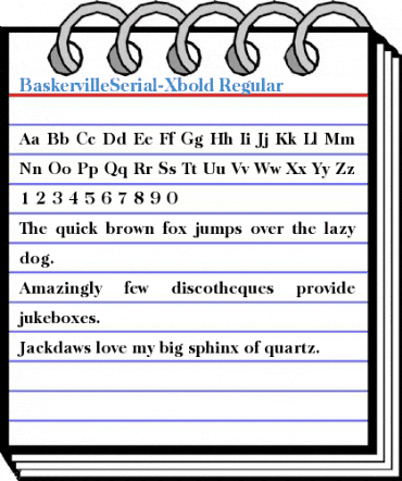 BaskervilleSerial-Xbold Regular Font