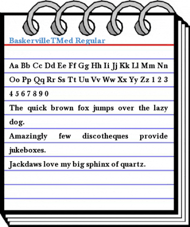 BaskervilleTMed Regular Font