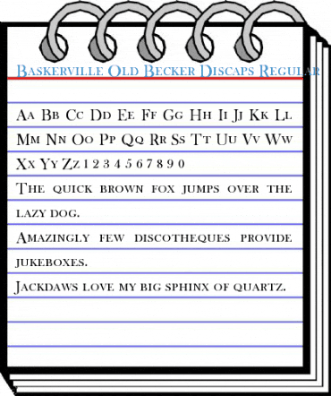Baskerville Old Becker Discaps Regular Font
