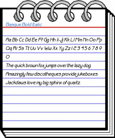 Basque Bold Italic Font