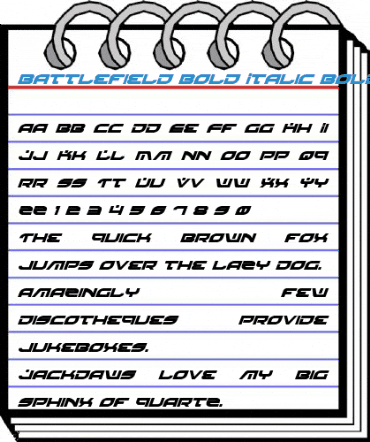 Battlefield Bold Italic Bold Italic Font