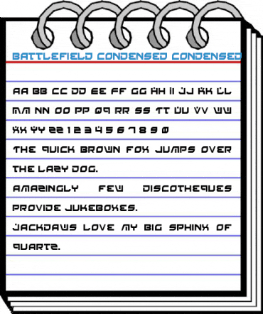 Battlefield Condensed Condensed Font