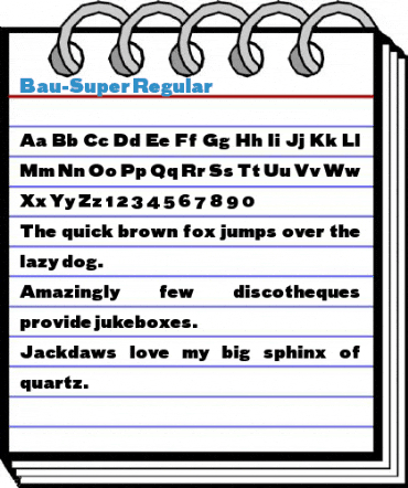 Bau-Super Regular Font