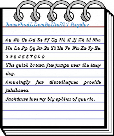 BauerBodDDemBolItaSh1 Regular Font