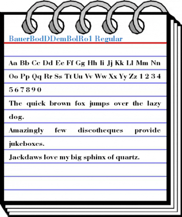 BauerBodDDemBolRo1 Regular Font