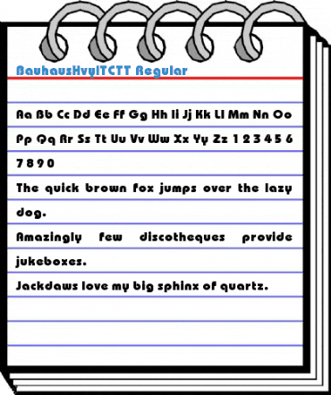 BauhausHvyITCTT Regular Font