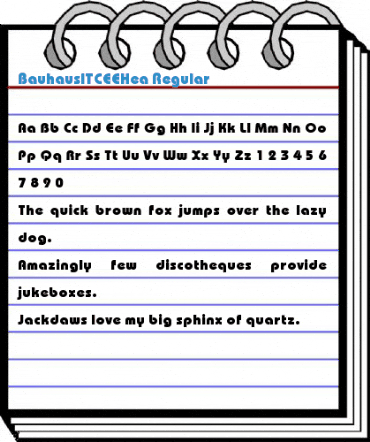 BauhausITCEEHea Regular Font