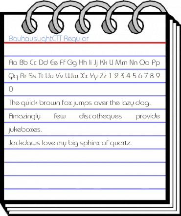 BauhausLightCTT Regular Font