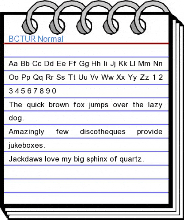 BCTUR Normal Font