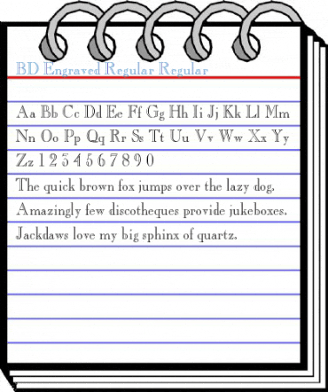 BD Engraved Regular Regular Font