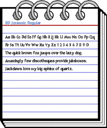 BD Jurassic Regular Font