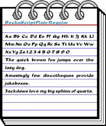 BeckaScriptPlain Regular Font