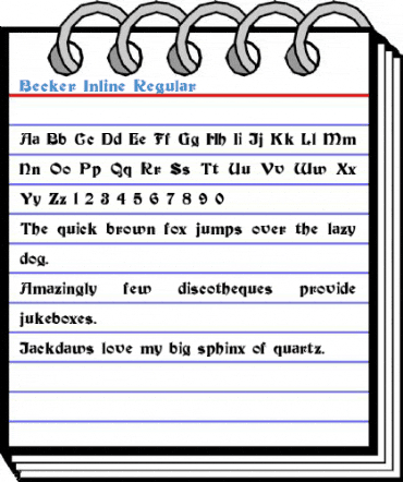 Becker Inline Regular Font