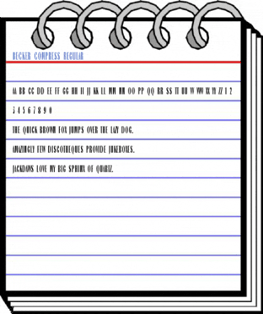 Becker Compress Regular Font