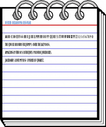 Becker Oklahoma Regular Font