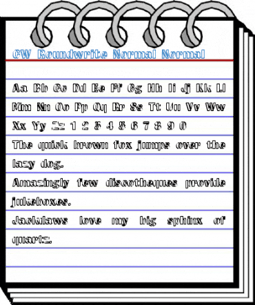 CW Roundwrite Normal Normal Font