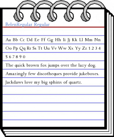 BelenRegular Regular Font