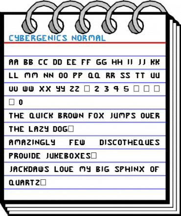 Cybergenics Normal Font