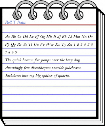 Bell T Italic Font