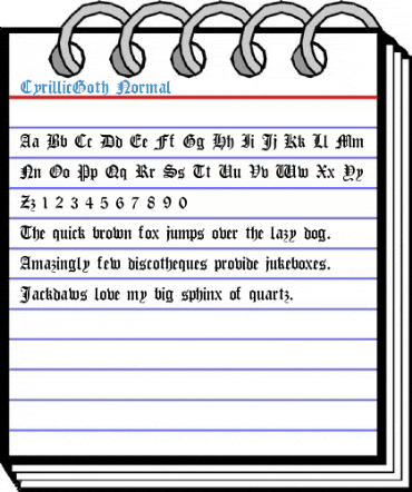 CyrillicGoth Normal Font