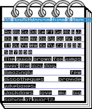 D3 DigiBitMapism type C Regular Font