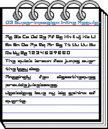 D3 Superimposism Inline Regular Font