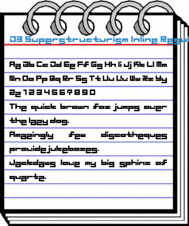 D3 Superstructurism Inline Regular Font