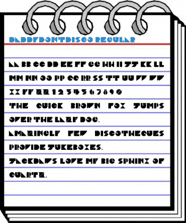 DaddyDontDisco Regular Font