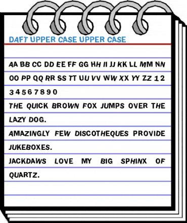 DAFT Upper Case Upper Case Font