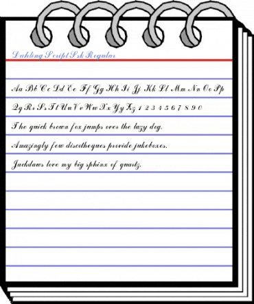 Dahling Script Ssk Regular Font