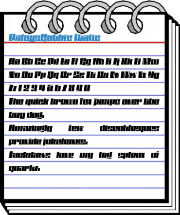 DaleysGothic Italic Font