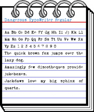 Dangerous TypoWriter Regular Font