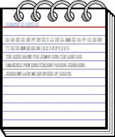 Damages 3D Regular Font