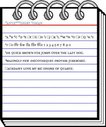 DanteMTExpert Roman Font