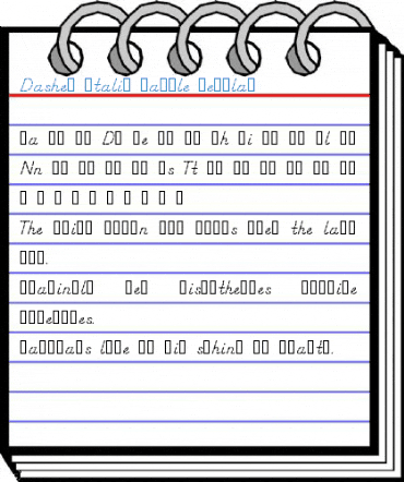 Dashed Italic Sample Regular Font