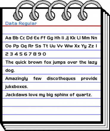 Data Regular Font