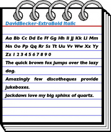 DavidBecker-ExtraBold Font