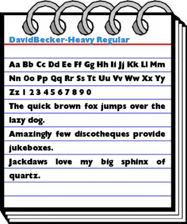 DavidBecker-Heavy Regular Font