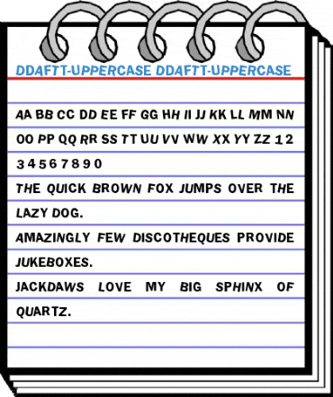 dDAFTt-UPPERcase dDAFTt-UPPERcase Font
